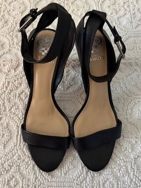 Vince Camuto Black Ankle Strap Heels New without Tags Size 9
